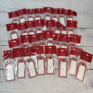 Lot Of Hallmark Tie On Red Gift Tags 192 Tags Total - 32 Packs Christmas Holiday
